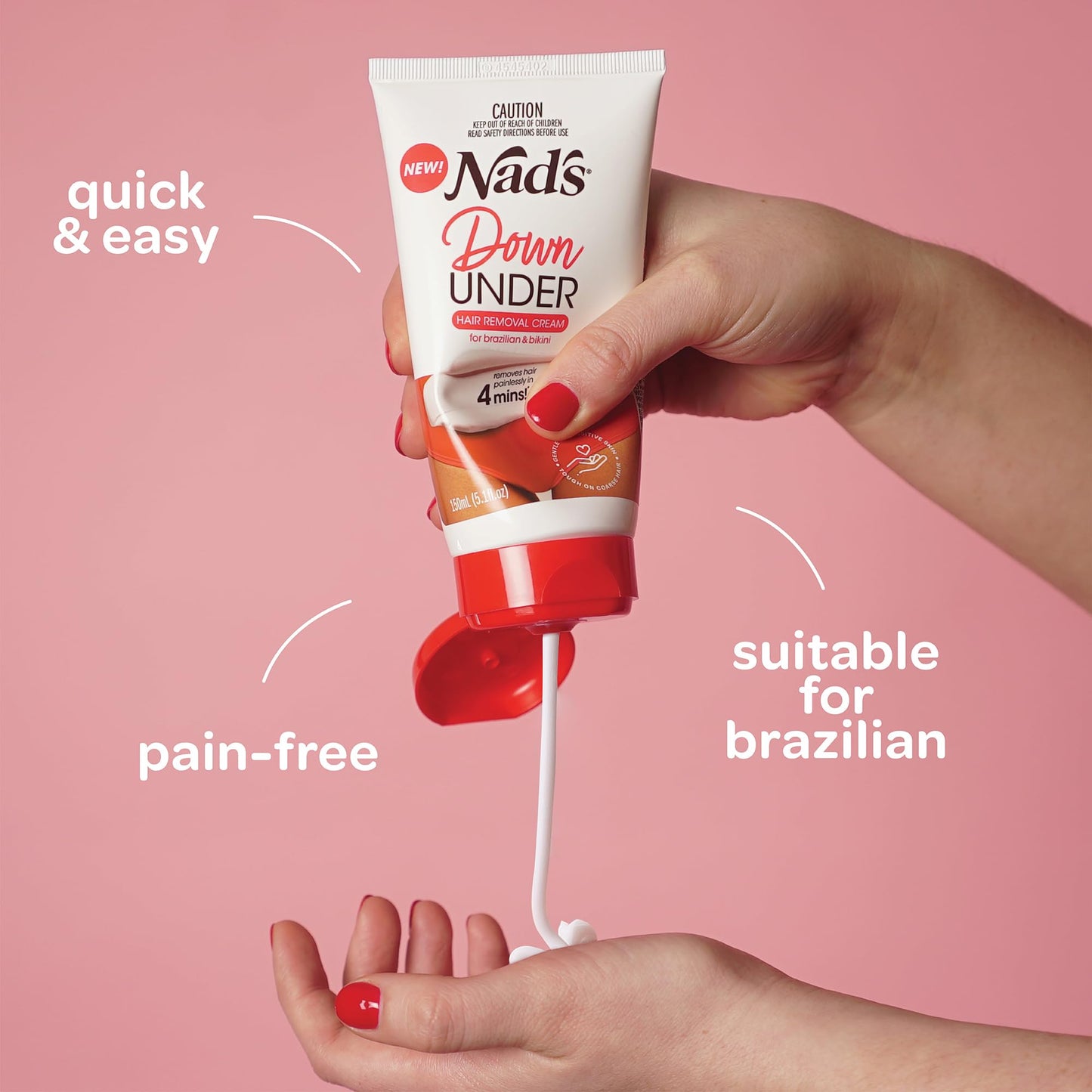Nad's Down Under Cream for Women, Intimate Hair Removal Cream 150 ml Beauty and Personal Care Nad's