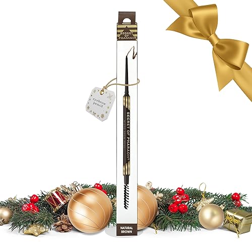 EBIN NEW YORK Micro Brow Pencil Natural Brown - Fine Tip Brow Pencil with Smooth Application & Built-In Blending Brush