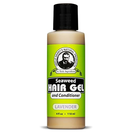 Uncle Harry's Lavender Seaweed Hair Gel & Volumizing Conditioner | 2 in 1 Natural Styling Gel & Hair Moisturizer for Dry Hair Damaged | 100% Pure Hair