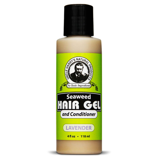 Uncle Harry's Lavender Seaweed Hair Gel & Volumizing Conditioner | 2 in 1 Natural Styling Gel & Hair Moisturizer for Dry Hair Damaged | 100% Pure Hair