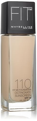 Maybelline Fit Me Dewy + Smooth Foundation, Porcelain, 1 fl. oz. (Packaging May Vary)