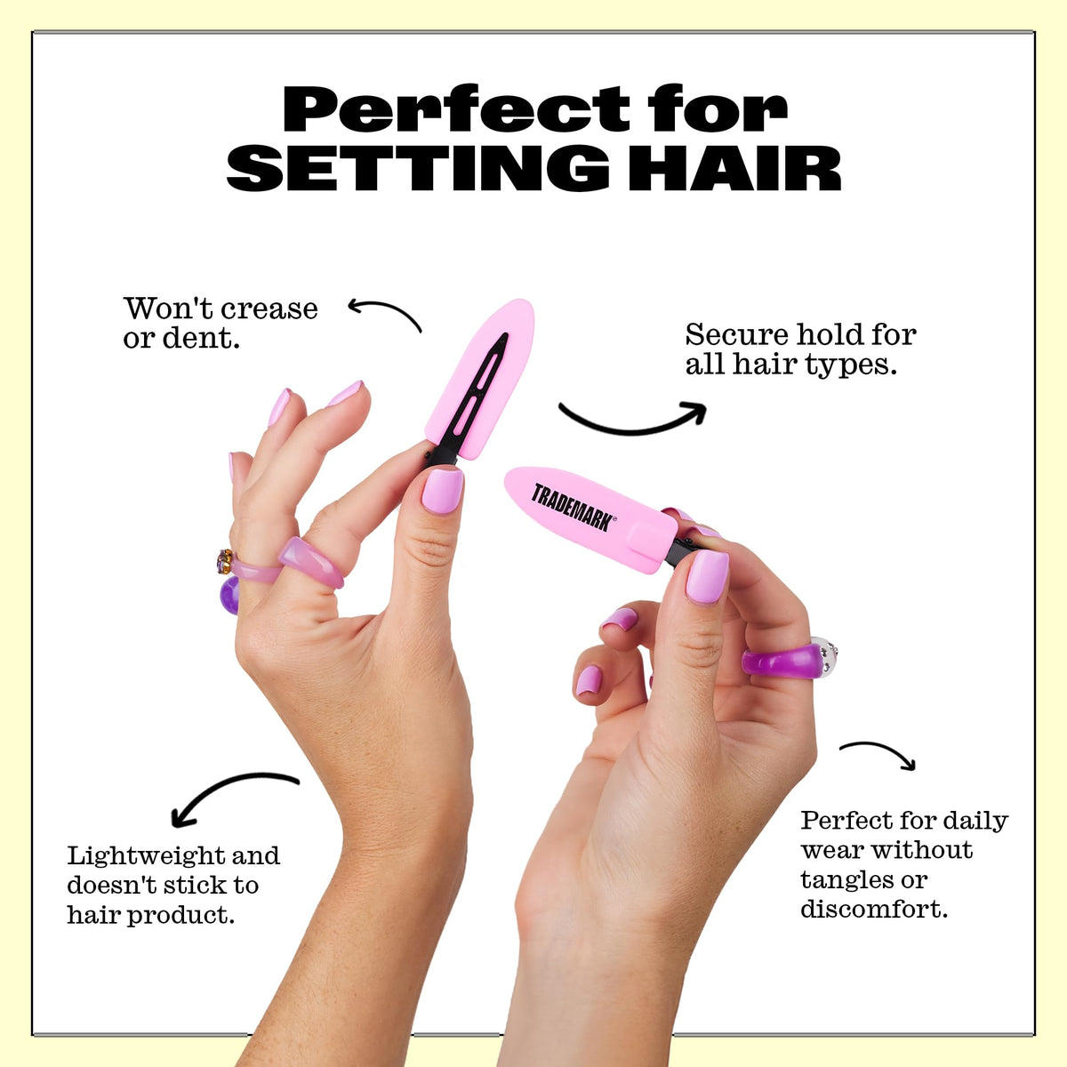 Creaseless Hair Clips - No Crease Hair Clips For Styling, Multipurpose ...