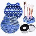 Silicon Makeup Brush Cleaner Mat with Brush Drying manual Make up brush cleaner cleanser machine Cosmetic Brush Cleaning Pad+Makeup Brush Dry Cleaned