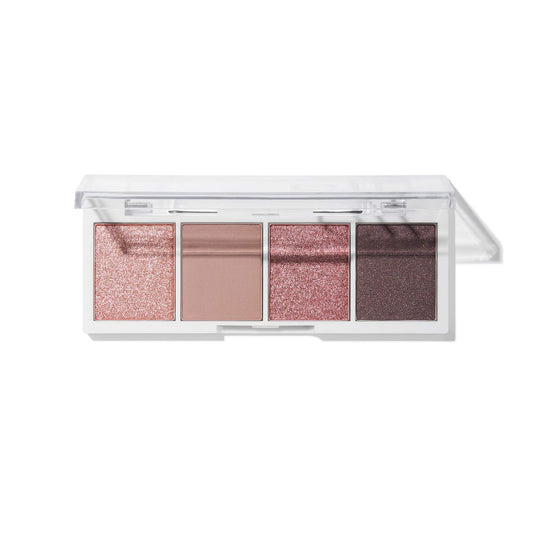 e.l.f. Bite-Size Eyeshadow, 4 Ultra-Pigmented Matte & Shimmer Shades, Rose Water, 0.12 Oz (3.5g)