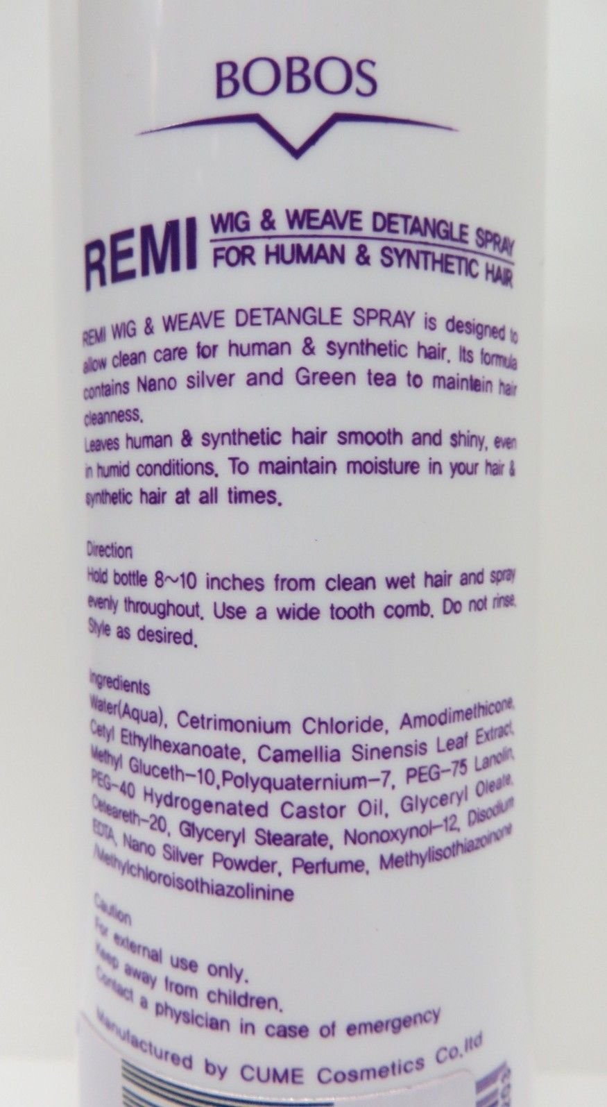 Bobos Remi Wig & Weave Detangle Spray 6.76 Oz