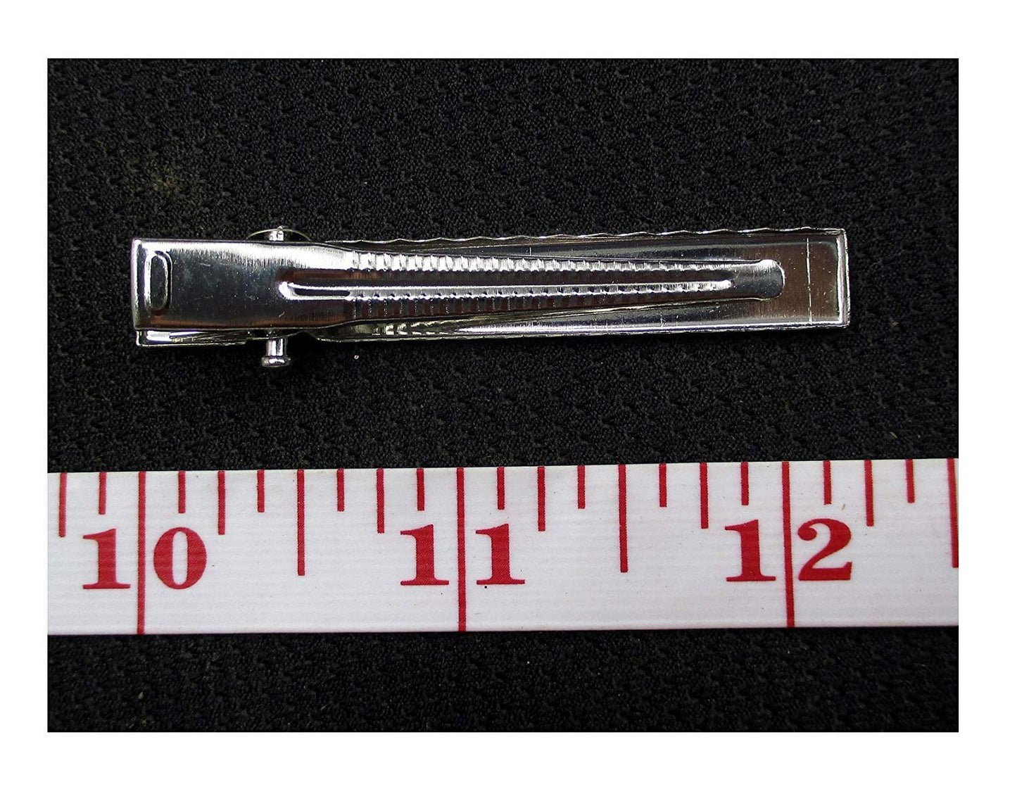 50pcs Metal Silver Flat Single Prong Alligator Hair Clips Nickel Free 56mm
