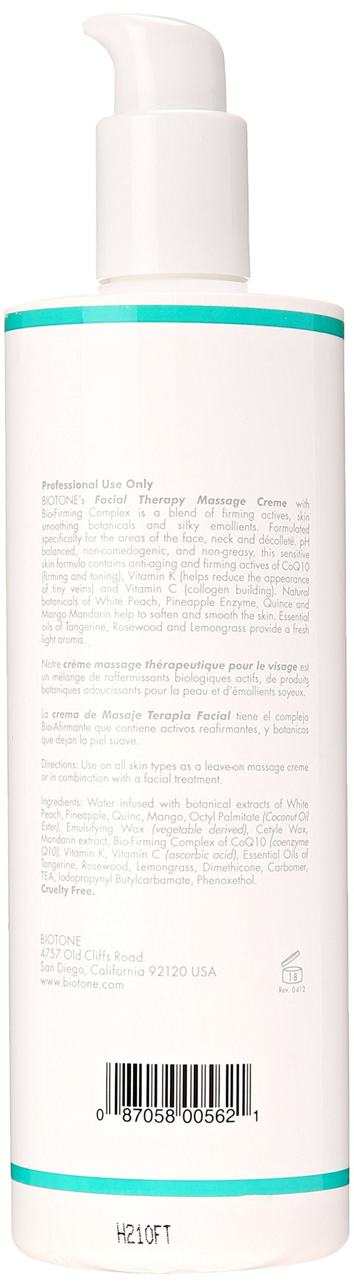 Biotone Facial Therapy Mass Creme, 16 fl Ounce