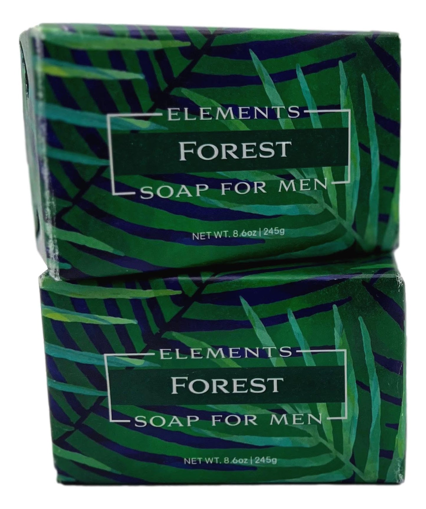 Greenwich Bay Trading Co. Forest Elements Soap For Men, 8.6 oz Bars, Set of 2, Enriched with Botanical Butters and Virgin Olive Oil
