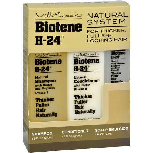 Mill Creek Biotene H-24 Tri-Pack Shampoo Conditioner Scalp Emulsion - 1 Set
