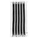 Neso Oversized Beach Towels for Adults - Extra Large Towel 67 in x 36 - Soft and Absorbent Pool Towels - 100% Pakistani Cotton - Black/White Stripes