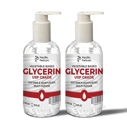 Pacific Pelican 32 fl oz Vegetable-Based Glycerin | USP Grade | Softens & Moisturizes | Multi-Purpose (16 fl oz x 2)