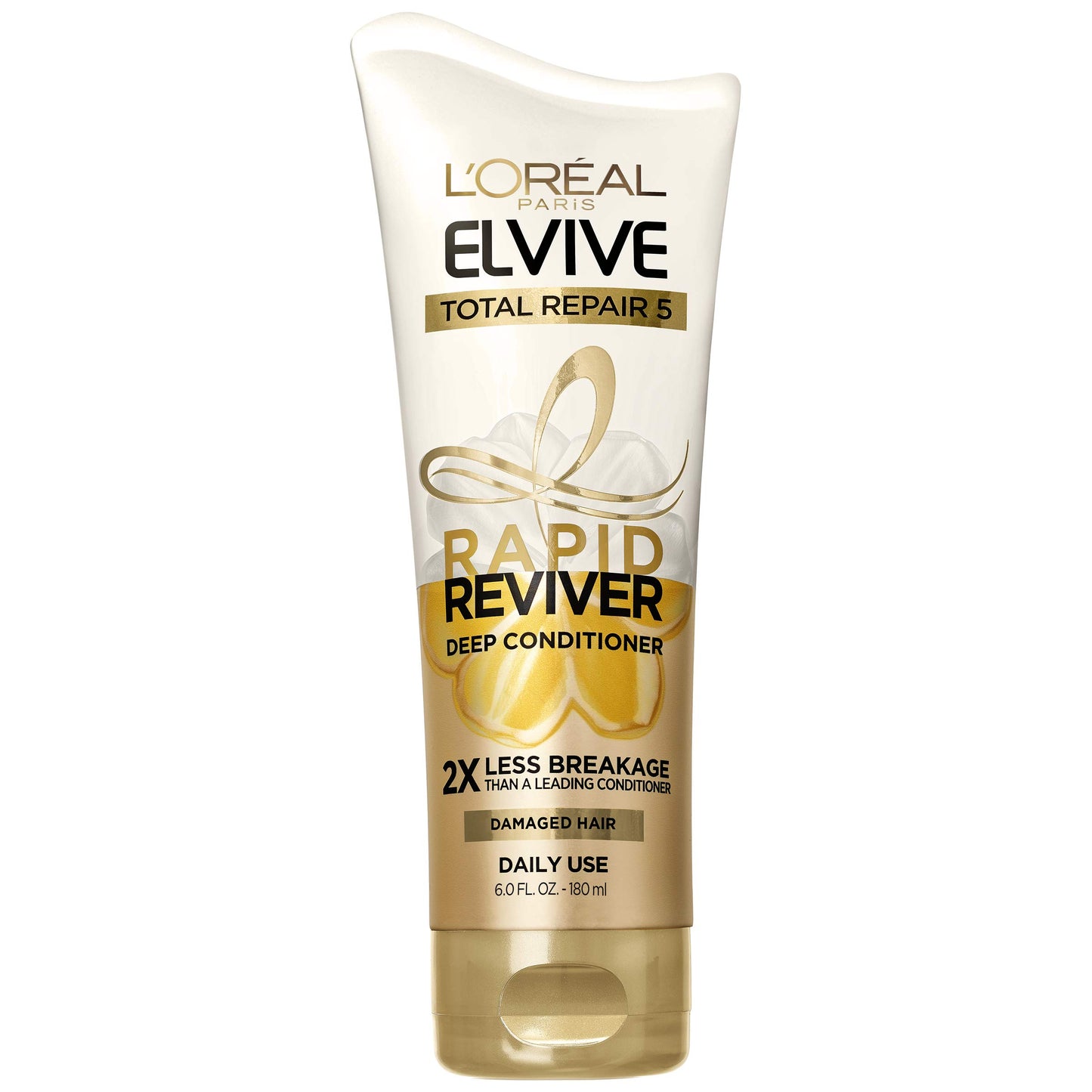 L'Oreal Paris Elvive Total Repair 5 Rapid Reviver Deep Conditioner, Repairs Damaged Hair, No Leave-In Time, Heat Protectant, with Damage Repairing