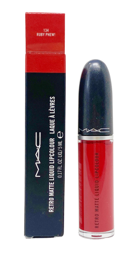 MAC Retro Matte Liquid Lipcolour - 134 Ruby Phew! (Vivid blue-red) .17 Fl Oz/5mL