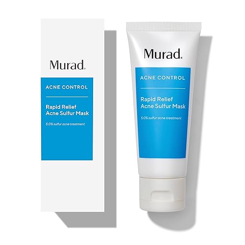Murad Rapid Relief Acne Sulfur Mask - Clay Mask with Salicylic Acid, 5% Sulfur, and Austrian Peat Reduces Oil, Minimizes Breakouts, Reduces Pimple