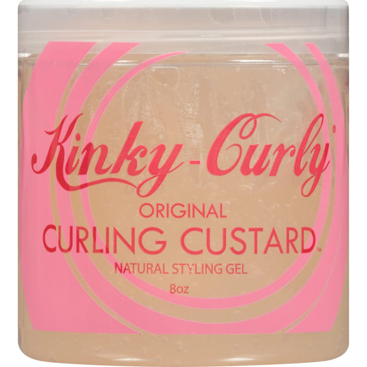 U/S/Kinky Curly Curl Cusard Gel 8oz - Definition Enhancing, Frizz-Fighting Formula for Textured Curls