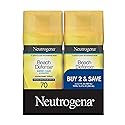 Neutrogena Sunscreen Lotion Beach Defense SPF 70, Face and Body Sunscreen, Hawaii Reef Act 104 Compliant, Octinoxate & Oxybenzone Free, Oil Free, Fast