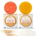 Solid Rice Protein Water Shampoo & Conditioner Hair Soap - Shampoo and Conditioner Bars For Hair With All Natural Plant Based Essential Oils And Zero