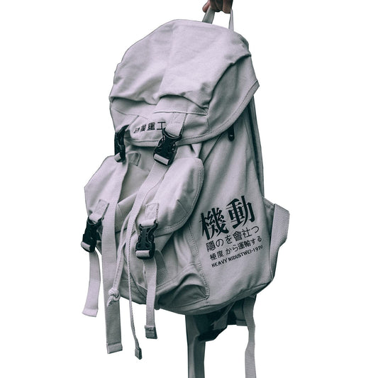 MFCT Men's Techwear Backpack Japanese Bag (Beige)