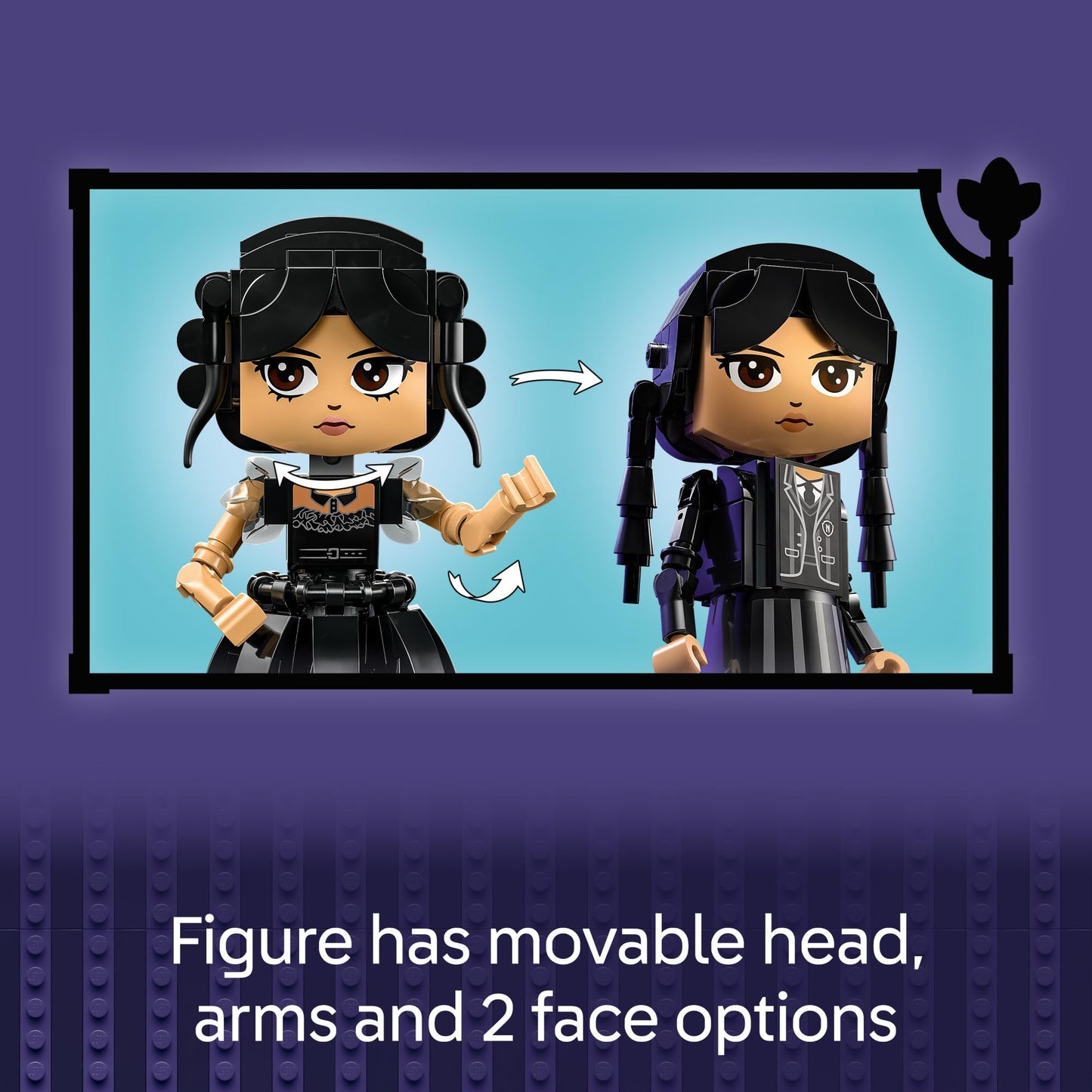 LEGO Wednesday Addams Figure – Collectible Building Toy for Kids, Girls & Boys 10+, Display Doll for Fans, Birthday Gift Idea, 76780