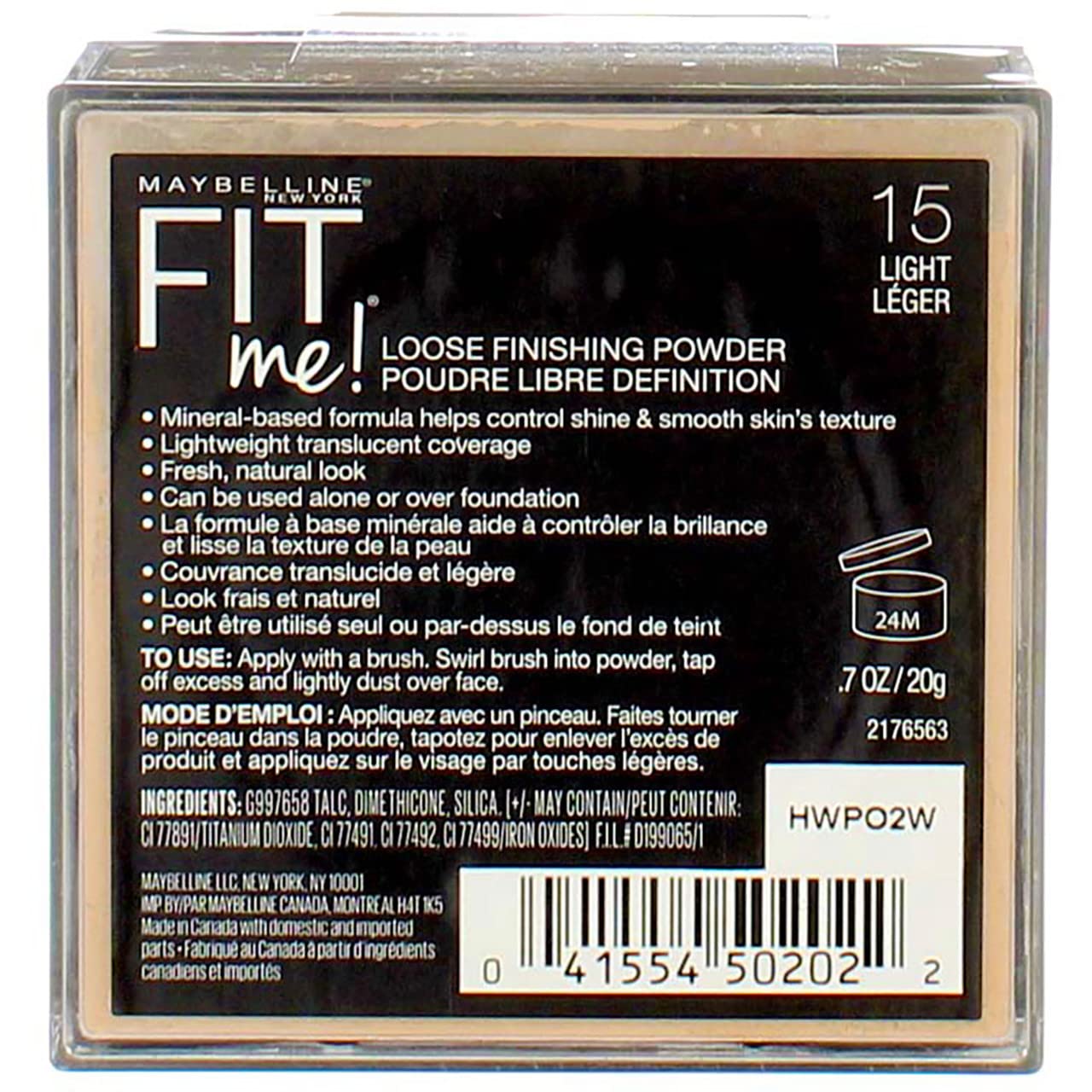 Maybelline Fit Me Loose Finishing Powder, 15 Light, 0.7 oz (Pack of 2) Beauty and Personal Care MAYBELLINE