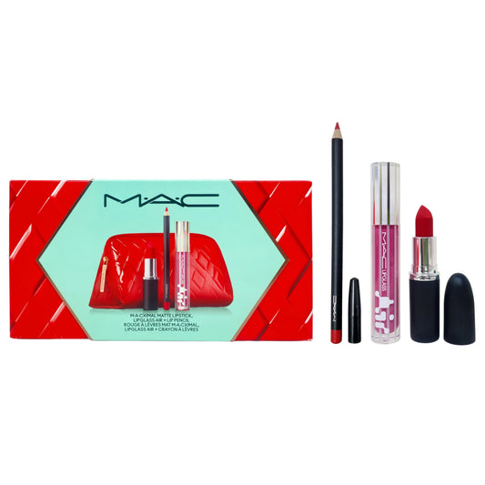 M·A·C Cosmetics Holiday Exclusive Trending Tomorrow Lip Trio: Red - M·A·Cximal Matte Lipstick, Lipglass Air and Lip Pencil