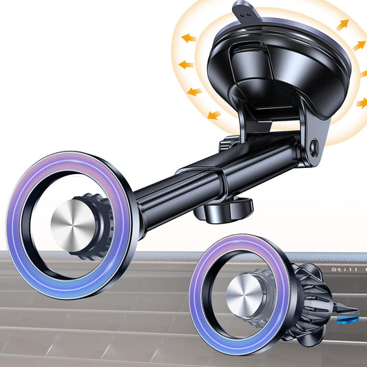 Coolpow for MagSafe Car Mount【Windshield+Vent+Dash】Magnetic Phone Holder for Car Phone Holder Mount Cell Phone Holders for Your Car Accessories…