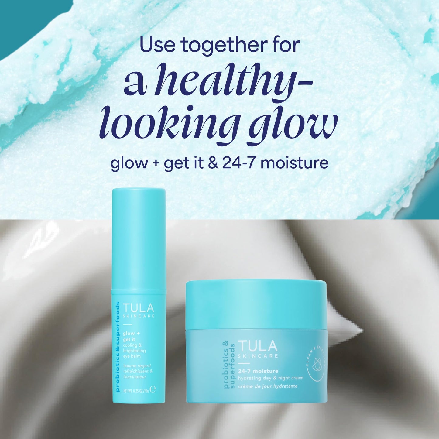 TULA Skin Care Eye Balm Glow & Get It - Dark Circle Treatment, Instantly Hydrate and Brighten Undereye Area, Portable and Perfect to Use On-the-go