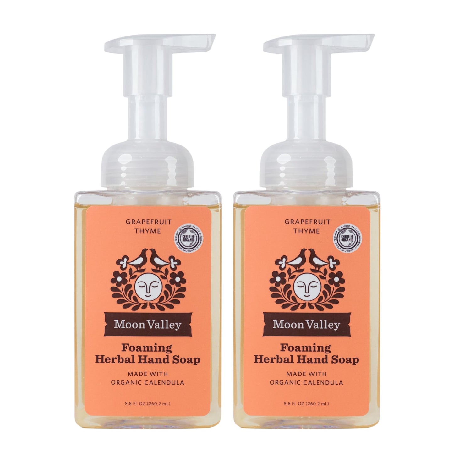 Moon Valley Herbal Foaming Hand Soap, Grapefruit Thyme 2 Pack, Vegan, Recyclable Bottle Beauty & Personal Care Moon Valley Organics