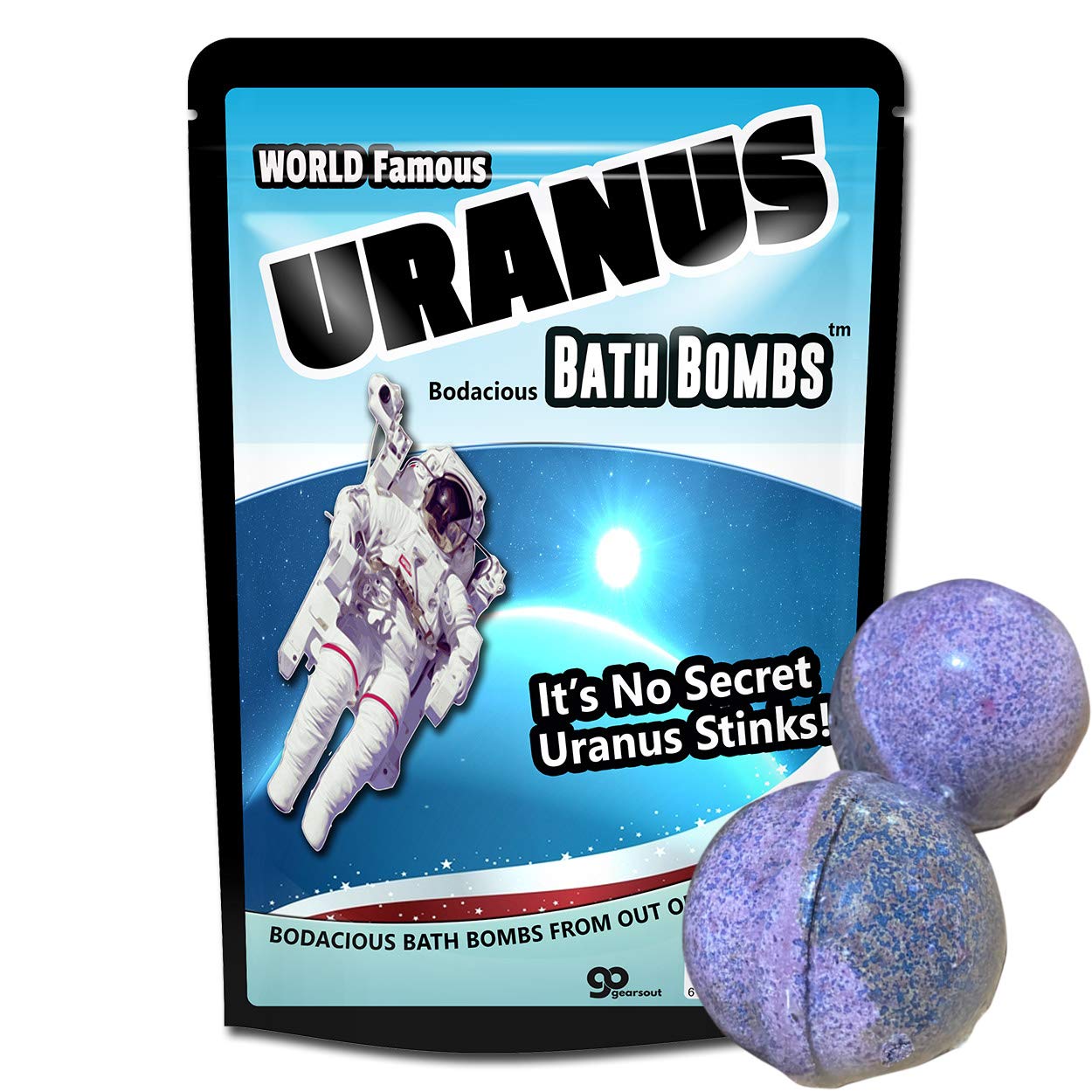 Uranus Bath Bombs XL Fizzers Funny Space Gags for Teen Boys Weird Gags for Men Uranus Jokes Stocking Stuffers for Friends Fun White Elephant Ideas…