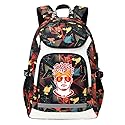 American Football Player 15 Multifunction Rugby Backpack Travel Laptop Daypack Night Reflective Strip Fans bag For Men Women (Red Pattern - 2)
