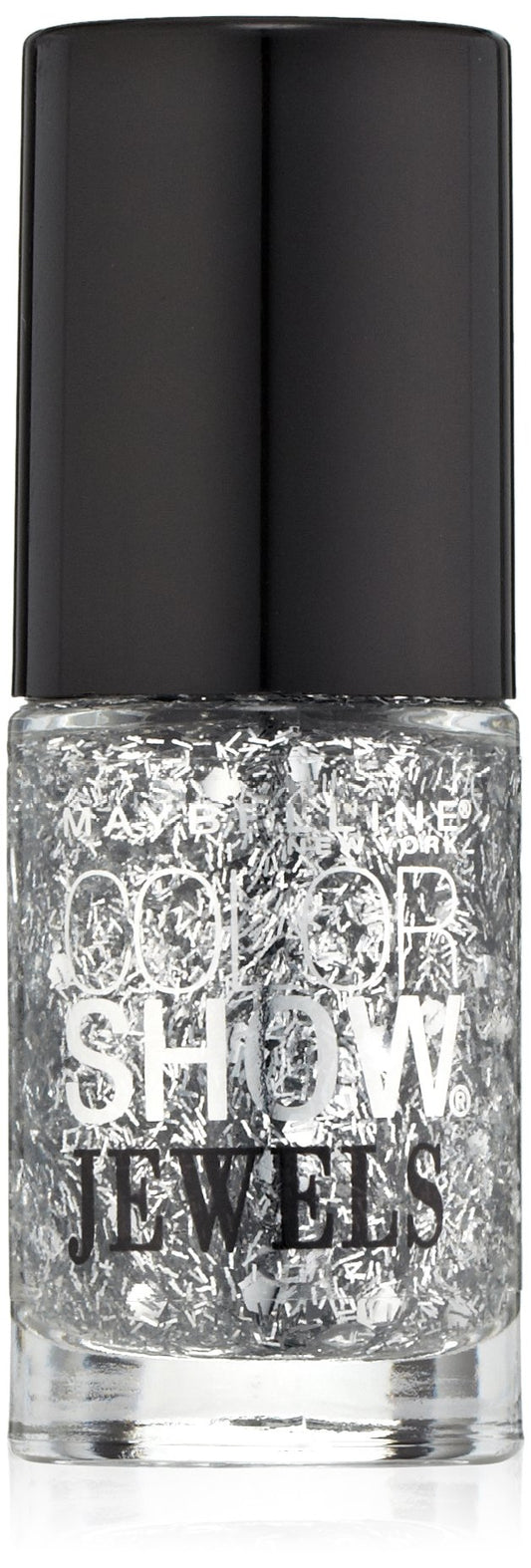 Maybelline New York Color Show Jewels Nail Lacquer Top Coat, Platinum Adorn, 0.23 Fluid Ounce