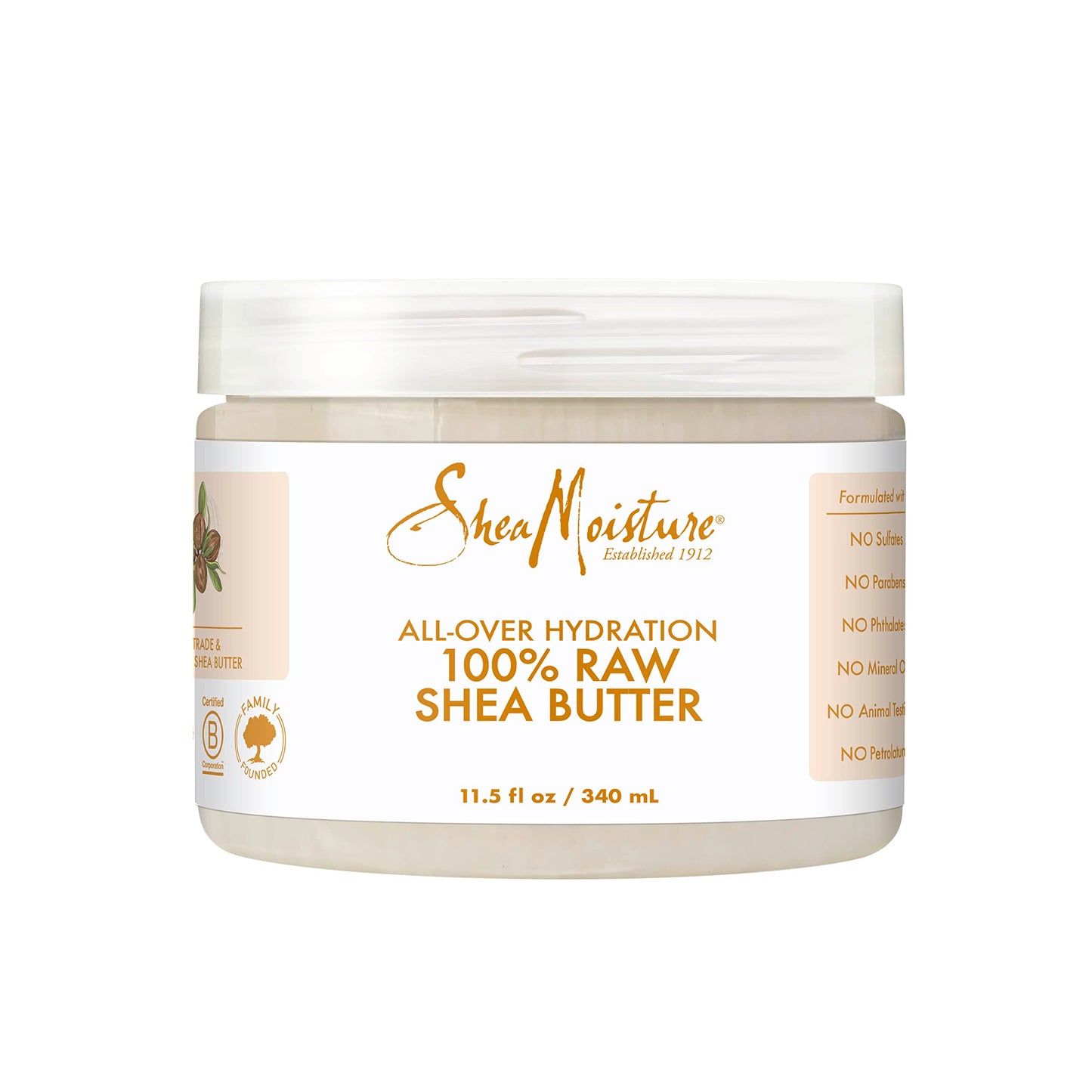 SheaMoisture All-Over Hydration for Ultra-Healing for Dry Skin 100% Raw Shea Butter 11.5 oz