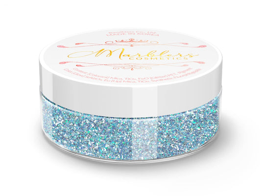 MARBLERS Holographic Face & Body Glitter [Unicorn Blue] 0.18oz (5g) | Fine | Non-Toxic | Vegan | Cruelty-Free | Festival, Rave & Party Makeup | Eye