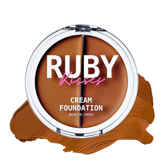 Ruby Kisses 3D Face Creator Cream Foundation & Concealer – Long Lasting 12H, Medium-Full Coverage, Non-Greasy Contour Palette (Level 10)