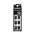 Kiss Impress No Glue Mani Press On Nails Kit, 30 All Black Peel and Stick Nails, Super Slim Short Squoval, Glossy Gel Finish, PureFit Technology Beauty & Personal Care imPRESS