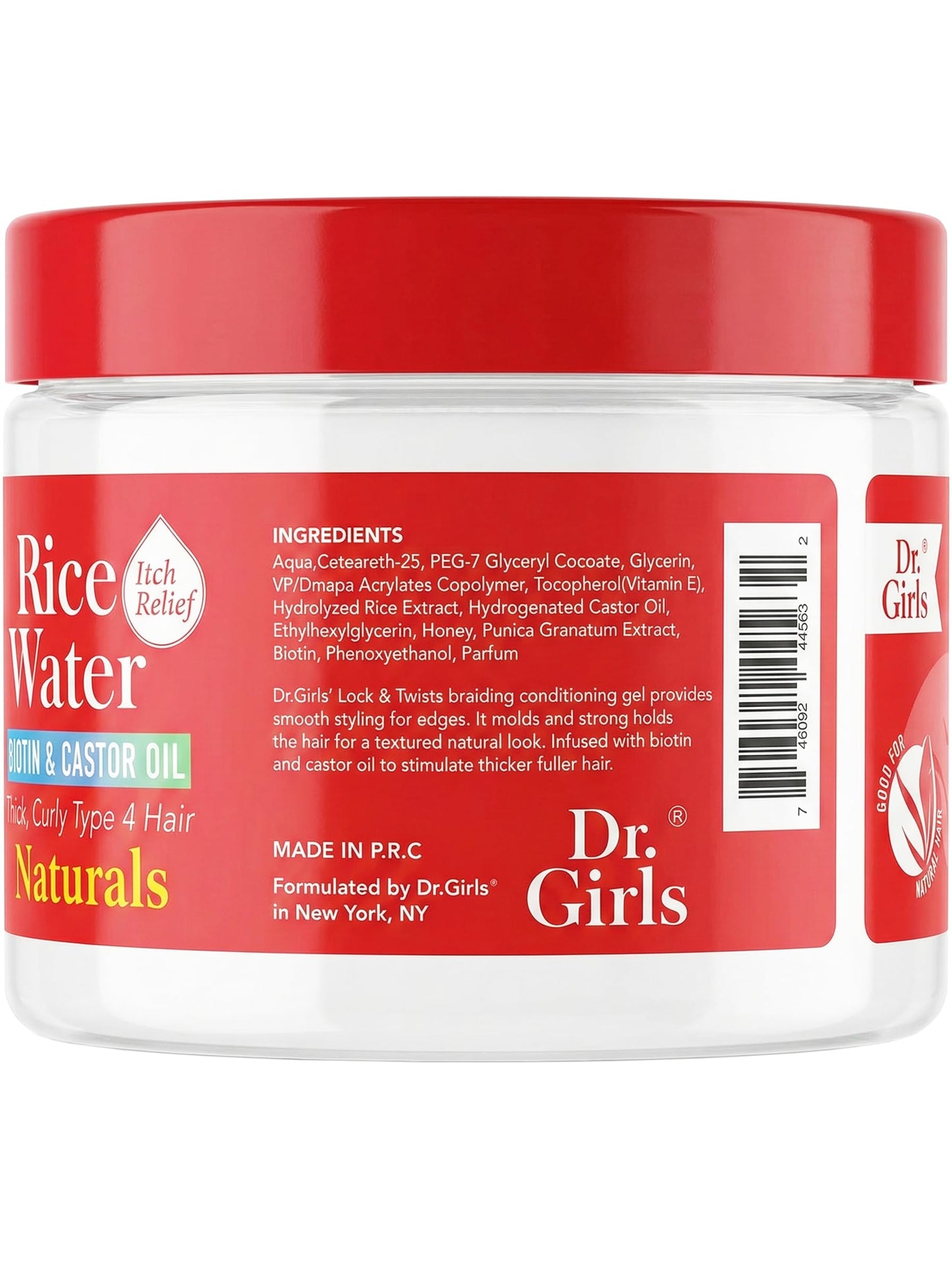 Dr Girls Super Grow Loc & Twists Braiding Conditioning Gel/9.8oz/ Extra Mega Hold (Pomegranate Honey)