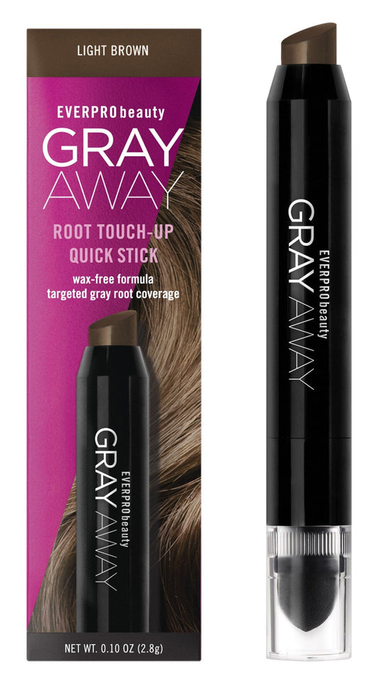 Everpro Gray Away Root Touchup Quick Stick Light Brown 0.10 Ounce (3ml) (6 Pack)