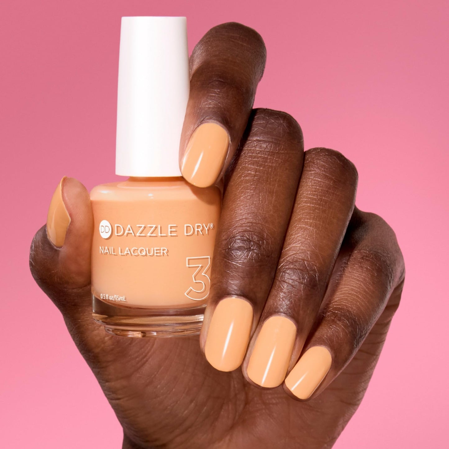Dazzle Dry Nail Lacquer (Step 3) - Creamsicle Sorbet - A refreshing cantaloupe melon. Semi-sheer cream. (0.5 fl oz) Beauty & Personal Care Dazzle Dry
