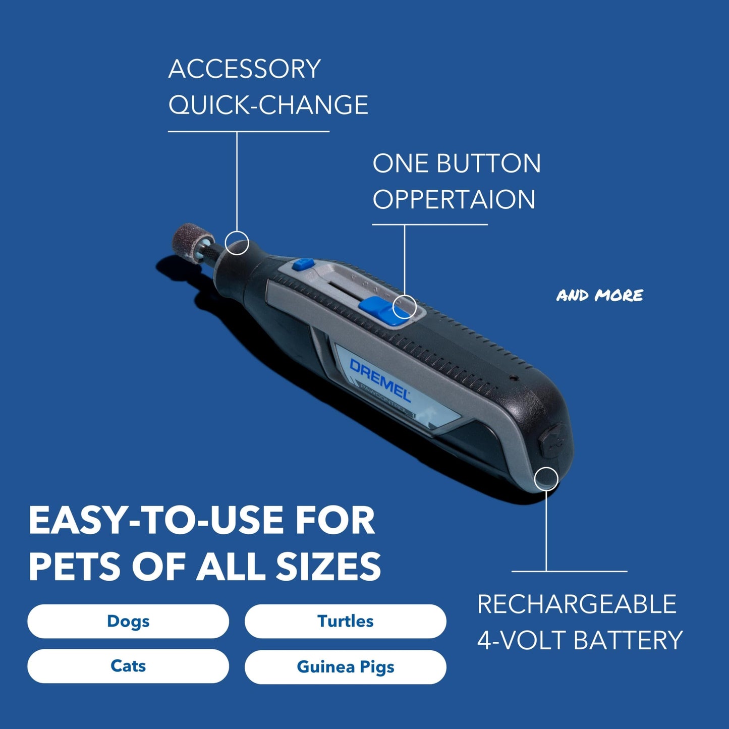Dremel PawControl 7760-PET Cordless Dog Nail Grinder & Trimmer – Rechargeable Pet Grooming Tool Kit for Dogs, Cats & Small Animals (Amazon Exclusive)
