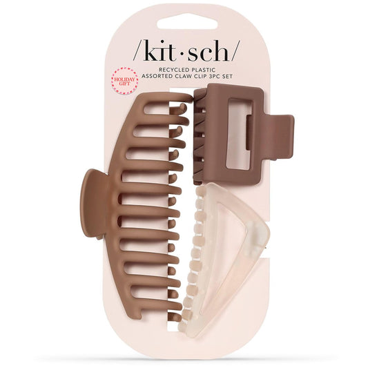 Kitsch Large Assorted Hair Clips for Women, Medium Open Shape Hair Claw Clips for Thick Hair, Small Open Shape Hair Clip & Big Claw Clip for Teen