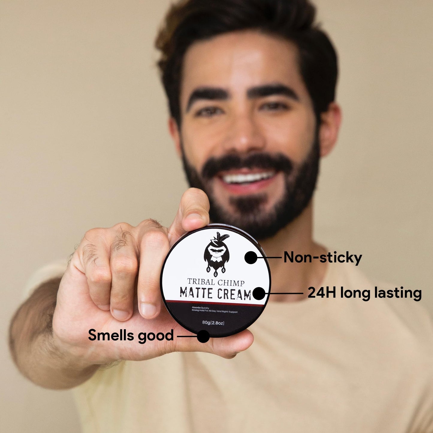 Tribal Chimp Matte Hair Styling Paste for Men - Medium to Strong Hold, Matte Finish, Easy to Apply & Wash Out - Styling Paste for All Hair Types