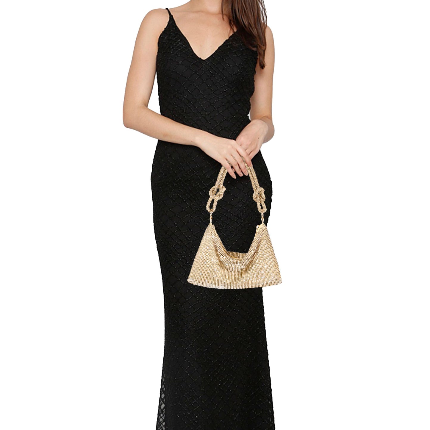 Rhinestone Purse Sparkly Evening bag Silver Clutch Purses for Women Evening, Cross Body Handbags for Party Prom Club Wedding