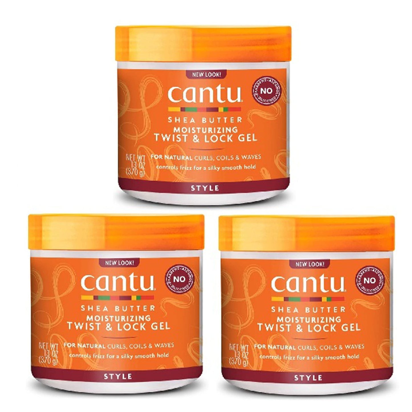 Cantu Shea Butter For Natural Hair Moisturizing Twist & Lock Gel, 13 ounce (Pack of 4)