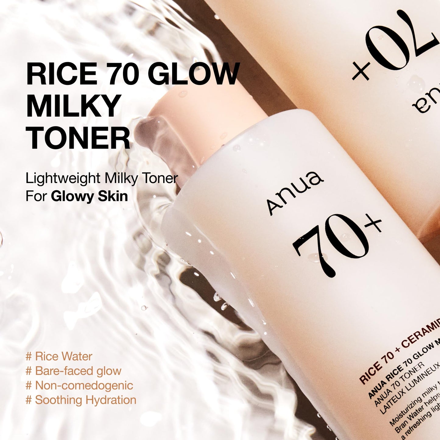 Anua Rice 70 Glow Milky Toner, Glass & Dewy Skin, Hydrating & Barrier Care, Rice Water, Niacinamide, Ceramides, All Skin Types, Fragrance-Free, Non Beauty and Personal Care ANUA