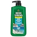 Irish Spring Active Scrub Exfoliating Body Wash for Men, 24-Hour Fresh, Biodegradable Ingredients, Paraben Free, Cool Fresh Scent, 30 fl oz Pump