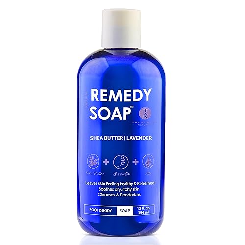 Truremedy Naturals Lavender Shea Butter Body Wash for Women - Aloe Lavender Body Wash with Shea Butter - Soothing Soap for Dry Skin - Hydrating