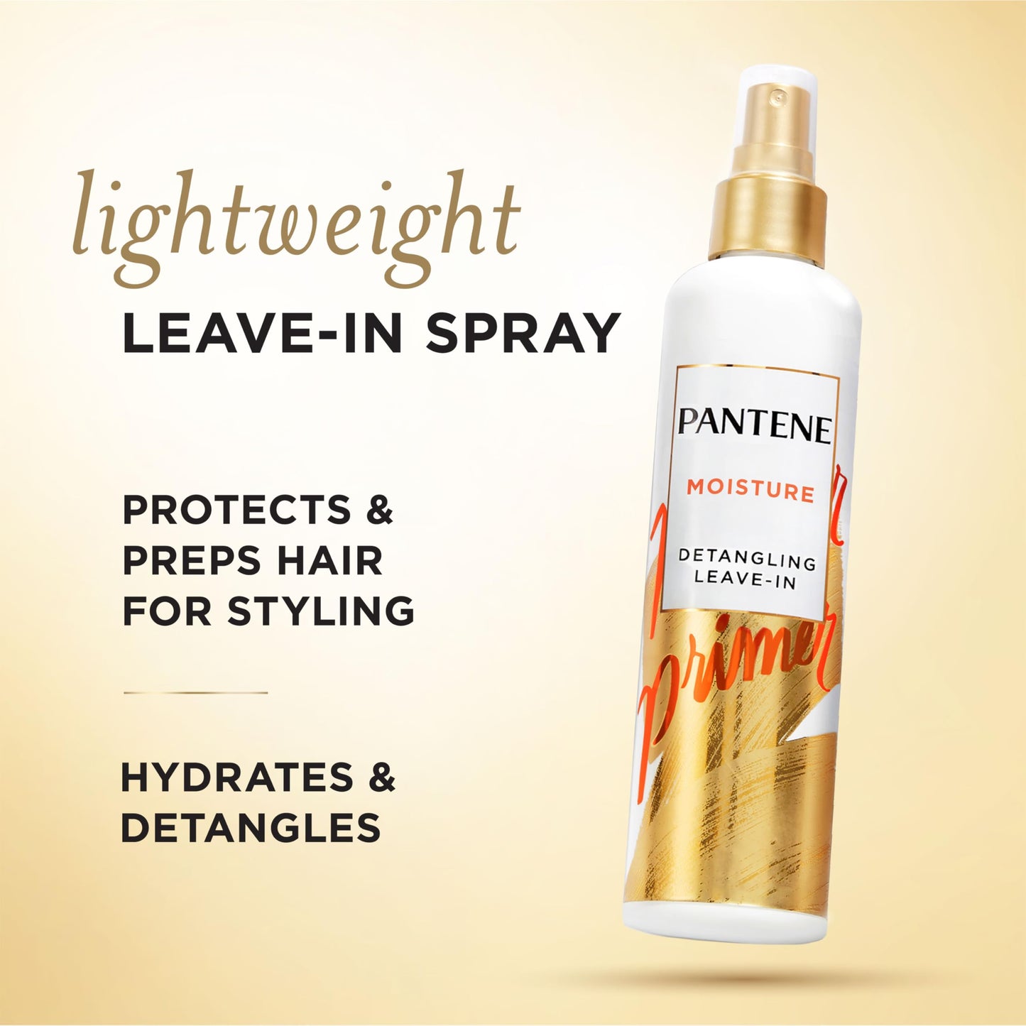 Pantene Conditioning Detangler Spray, Pro-V Repair & Protect, Nutrient Boost for Damaged Hair, Antioxidant Enriched, Leave-In Conditioner, Smooth