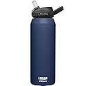 CamelBak Eddy+ Bite Valve Stainless Steel Water Bottle with Water Filter by LifeStraw Navy, 32oz