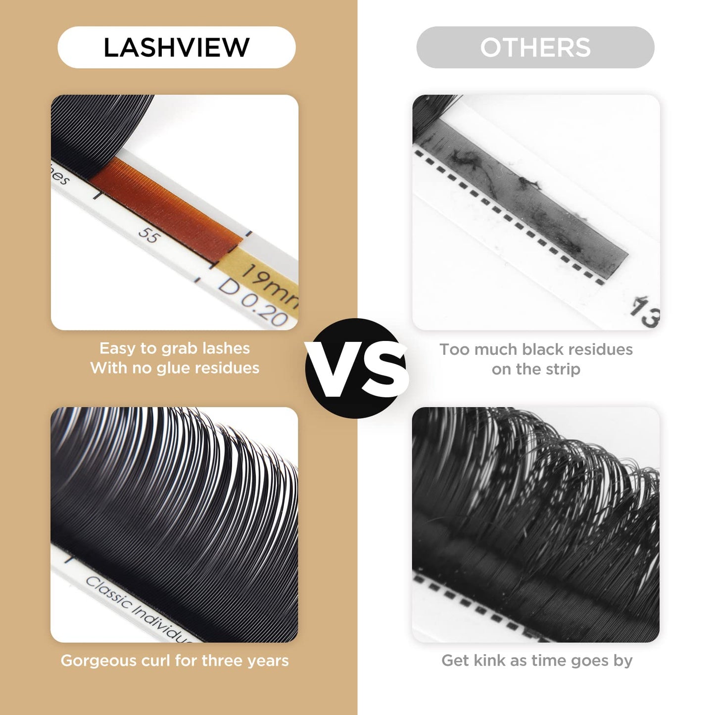 LASHVIEW Eyelash Extensions,Individual Lashes,0.15 Thickness C Curl 13mm, Premium Single &Classic Lashes,Natural Semi Permanent Eyelashes, Lashes,Soft