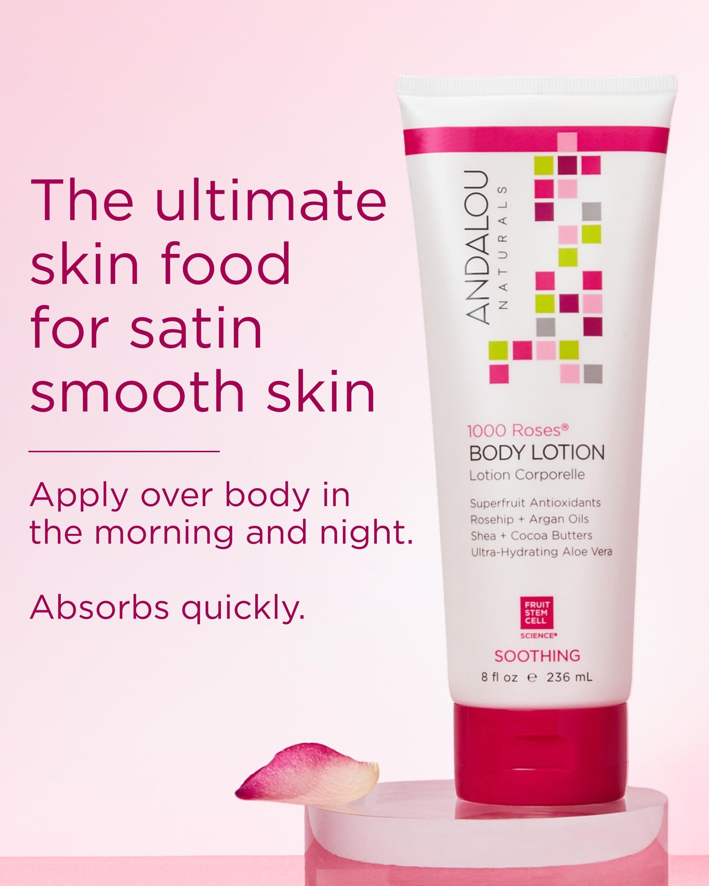 Andalou Naturals Body Lotion, 1000 Roses (8 OZ)